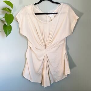 Mm Couture Miss Me Synched Short Sleeve Flowy Top